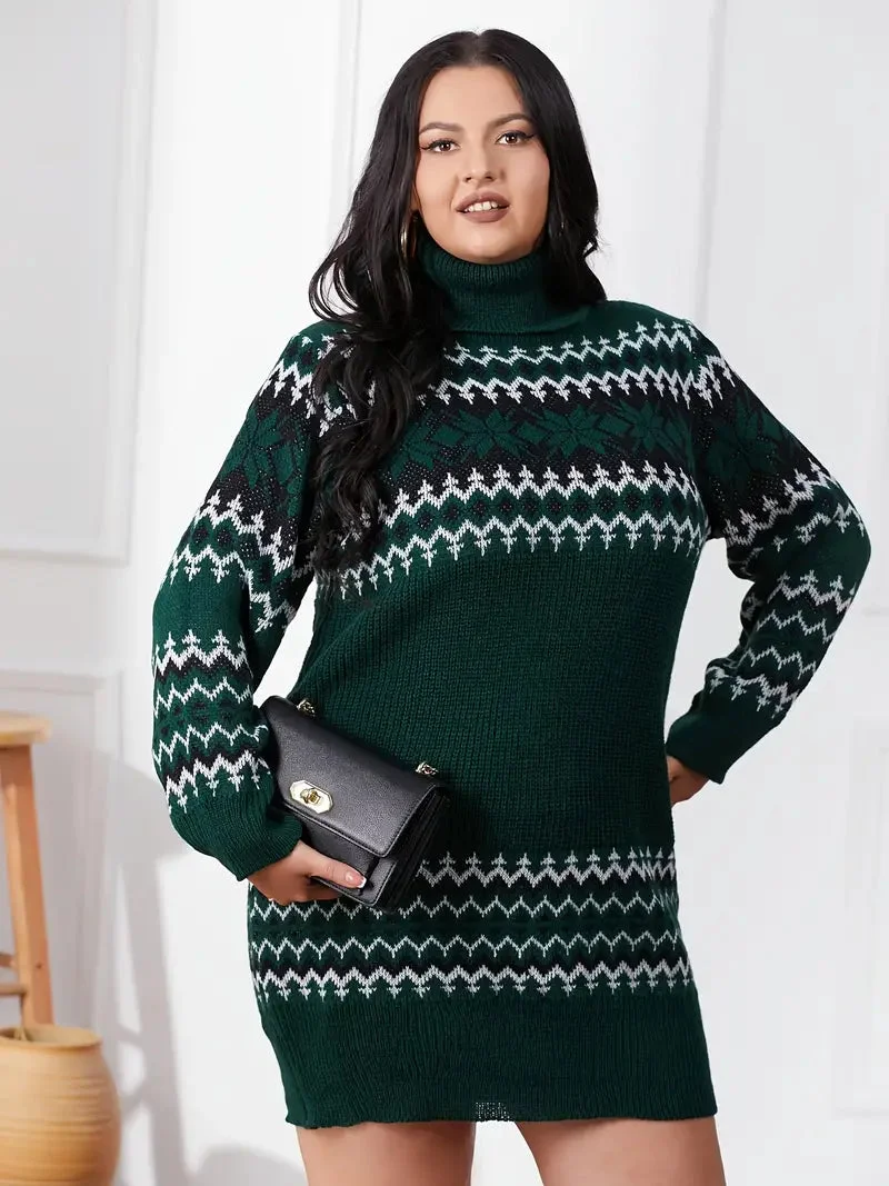 Robe Grande Taille pour Noël - Élégante et Festive