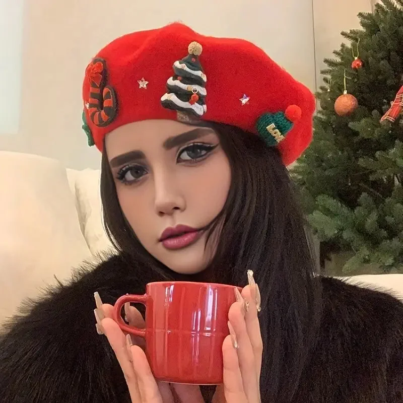 Beret Sapin de Noel en Polyester