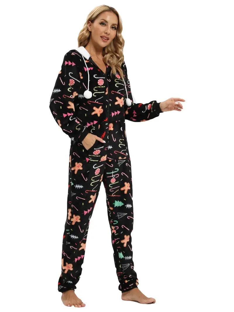Combinaison Pyjama Femme Noel Motif Pingouins