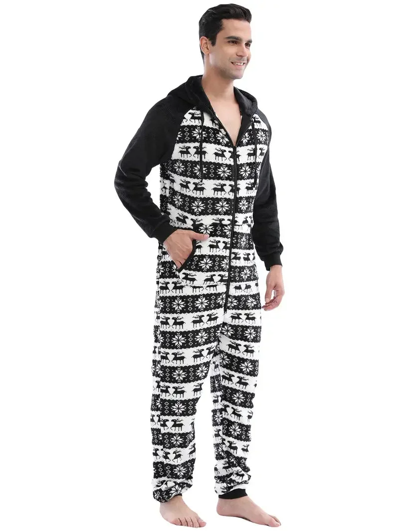 Pyjama noir et blanc pour homme