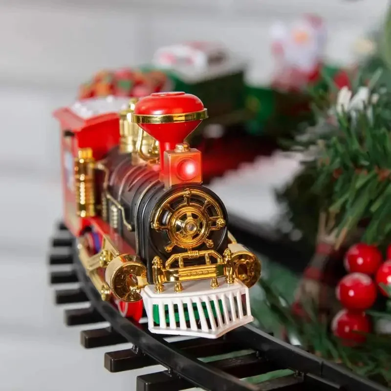 Train de Noël en mouvement