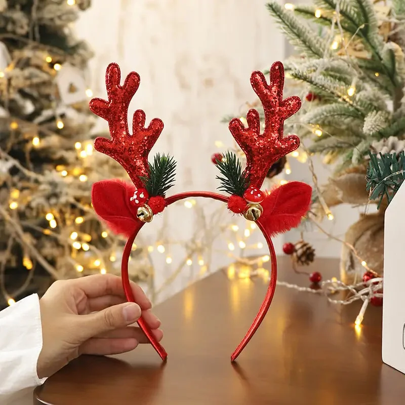 Serre Tête Rennes de Noël scintillant