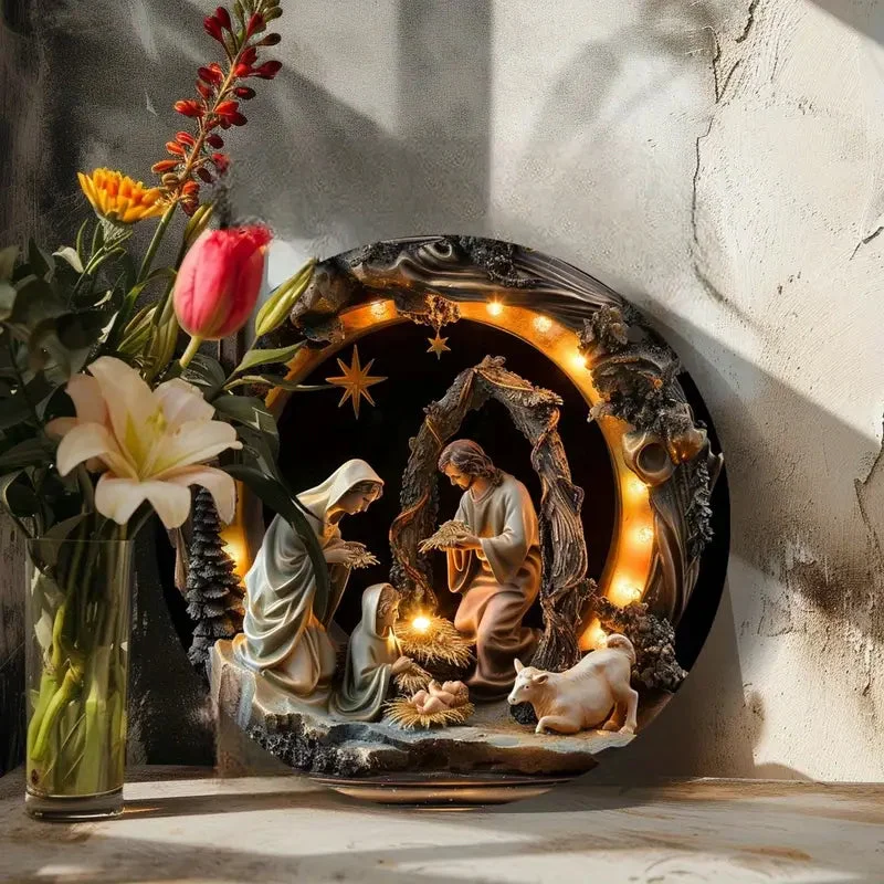 Détails de la Crèche de Noël en Bois