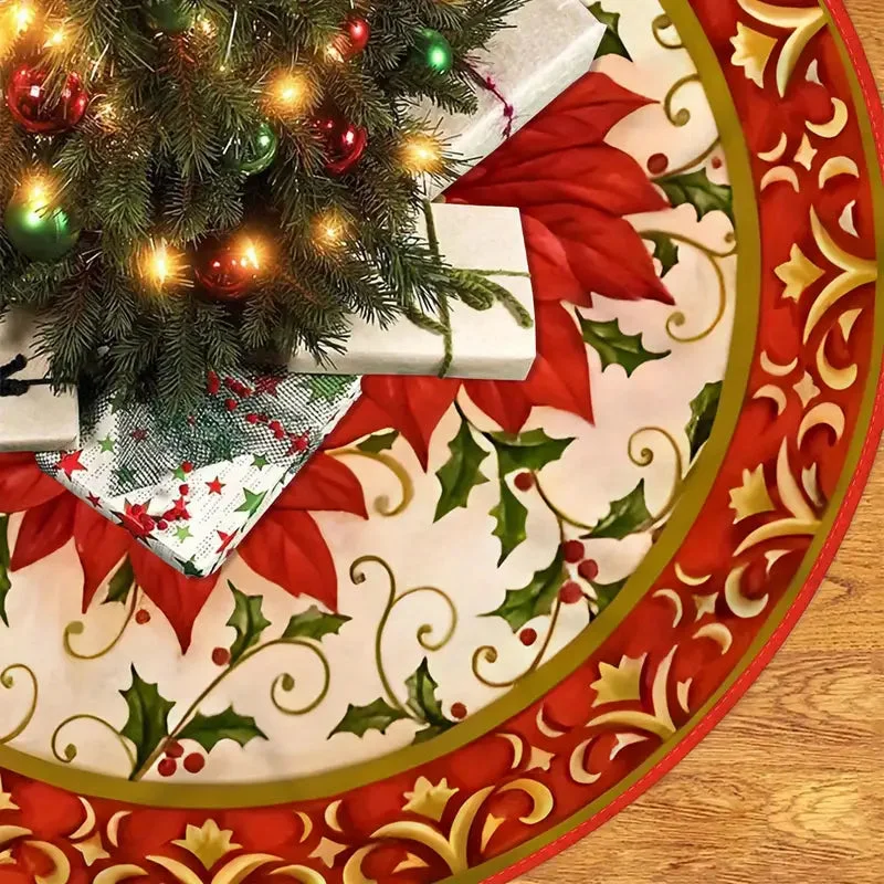 Ambiance festive avec le cache pied pour sapin de Noël