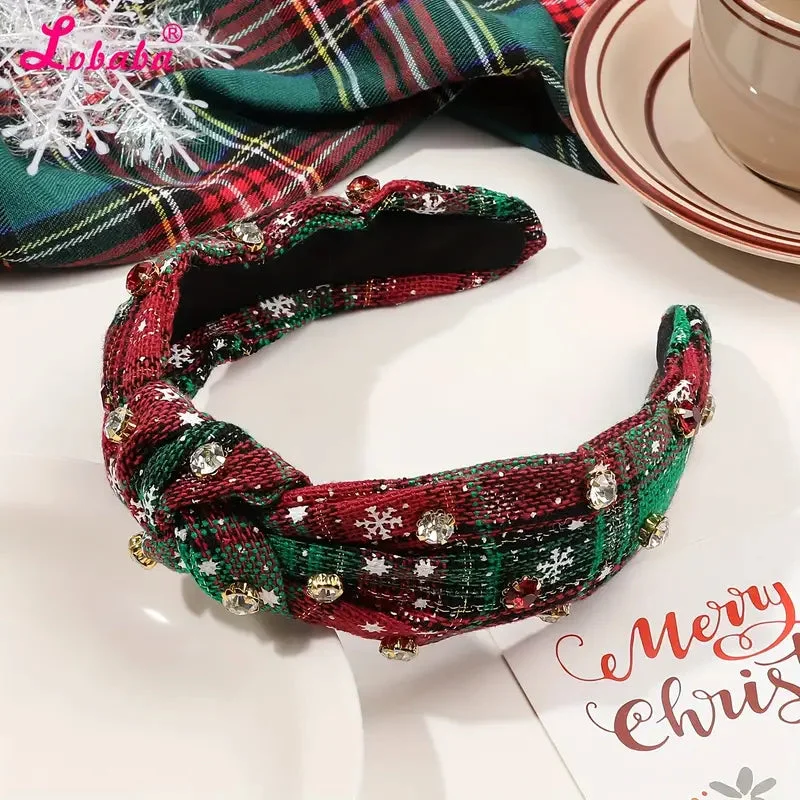 Serre Tête de Noël Matière Écharpe avec détails