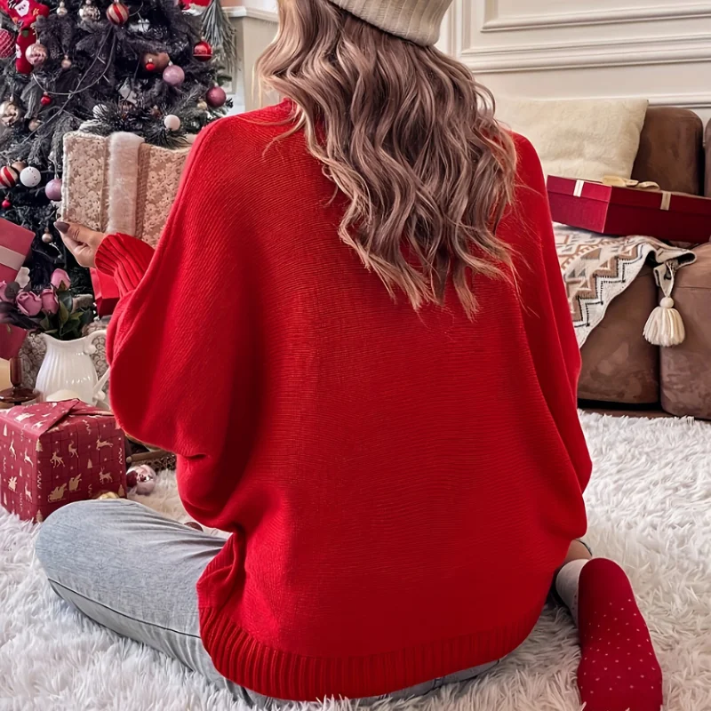 Pull de Noël Rouge Merry Festif