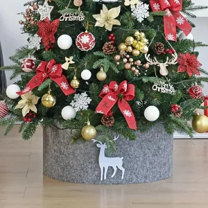 Cache pied sapin de noël gris