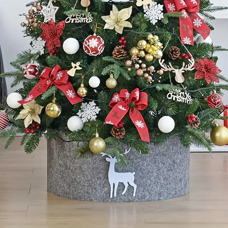 Cache pied sapin de Noël gris
