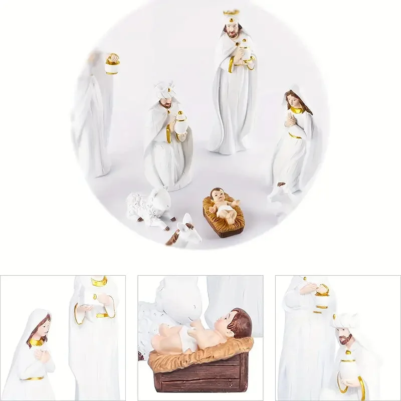 Détails de la Crèche de Noël Blanche