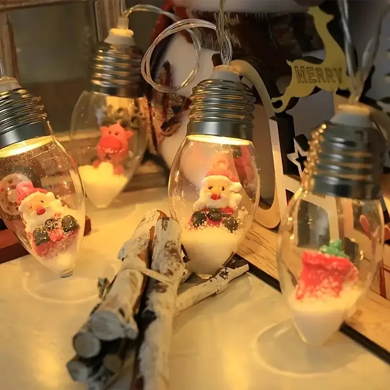 Guirlande lumineuse pour sapin avec Père Noël