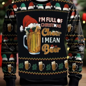 Pull Moche de Noël Homme Humour Bière