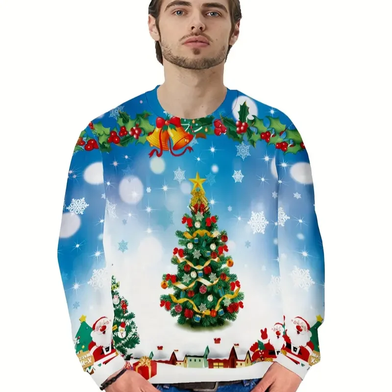 Pull Moche Noël Homme avec Sapin Décoré