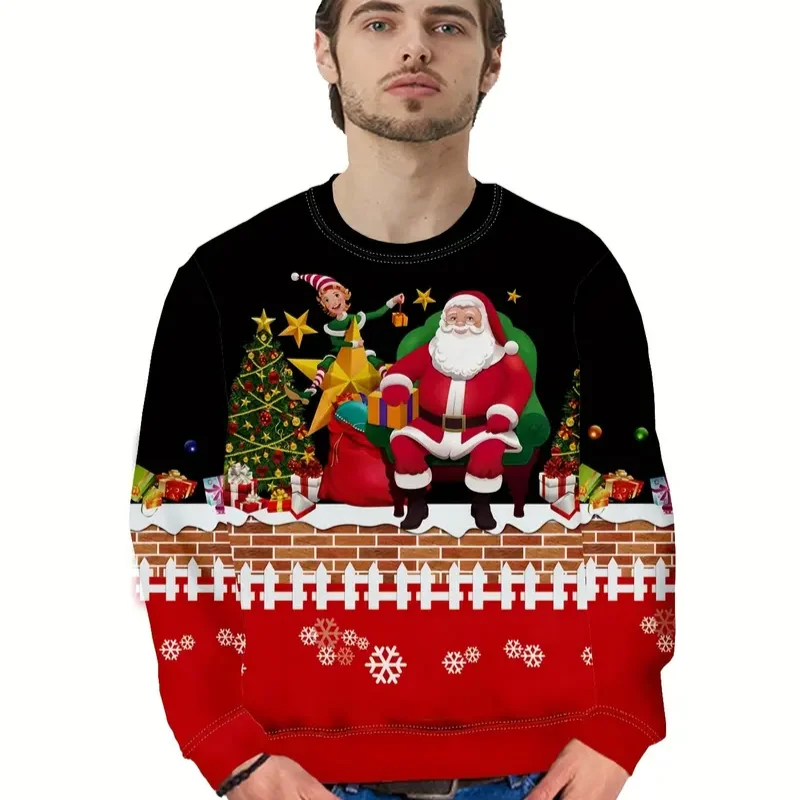 Pull Motifs Père Noël et Lutin