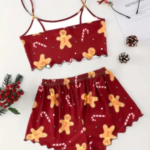 Pyjama Noel Femme Motif Biscuit