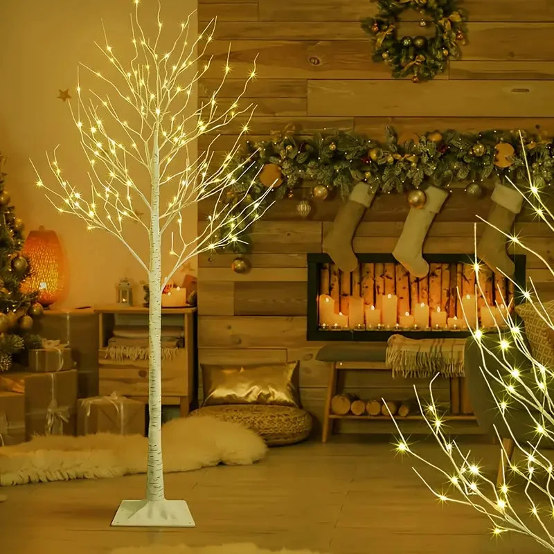 Sapin de Noël Blanc Éclairé
