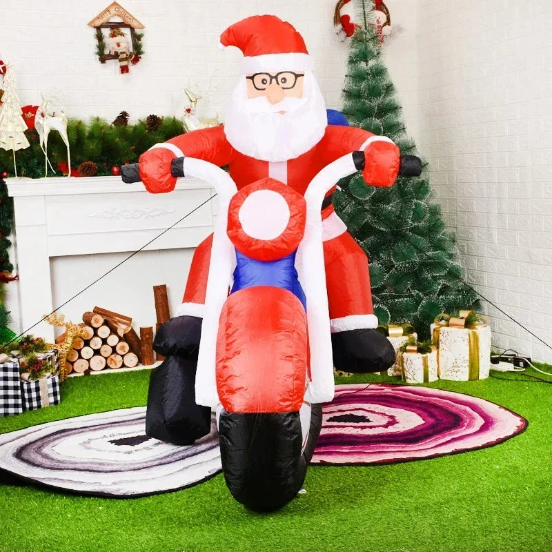 Père Noël sur une Moto