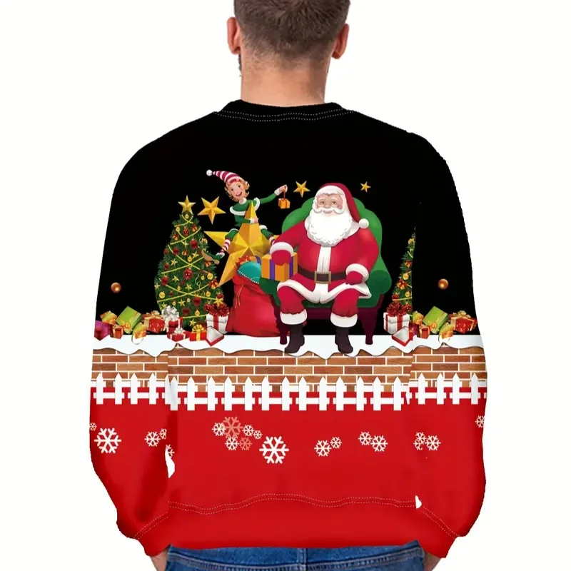 Pull Motifs Père Noël et Lutin