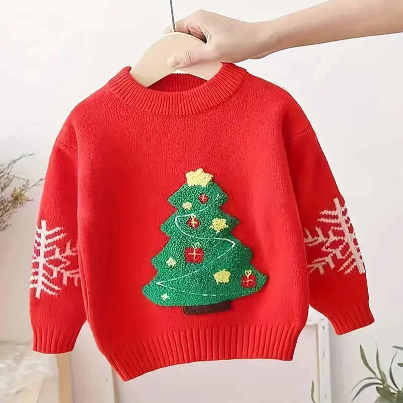 Pull de Noël pour Enfants Rouge