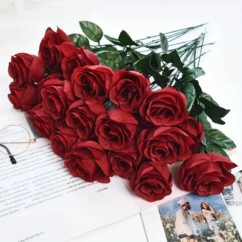 Roses de Noël en tissu