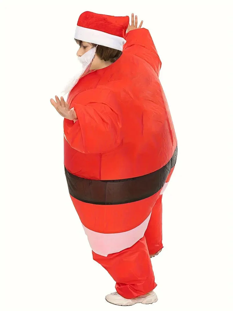 Costume Père de Noël Gonflable en Action