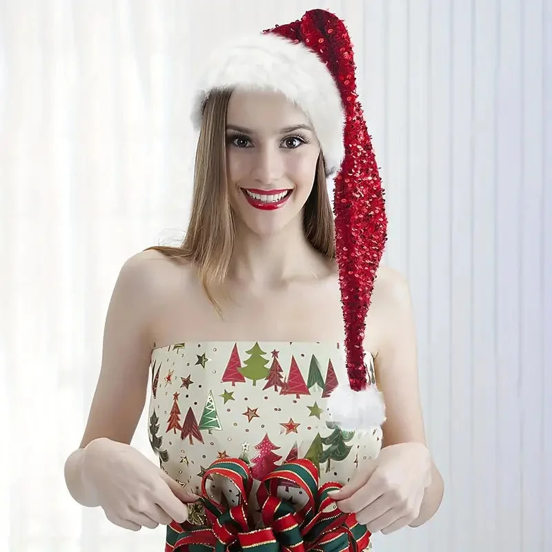 Bonnet de Noël Pailleté avec Fausse Fourrure