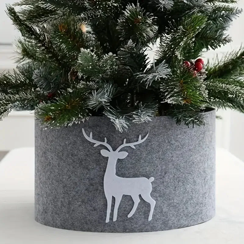Cache pied sapin de Noël gris
