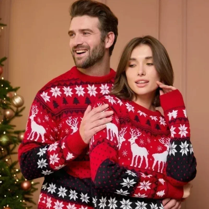 Pull Rouge de Noel Pour Couple