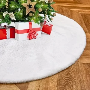 Cache pied de sapin blanc