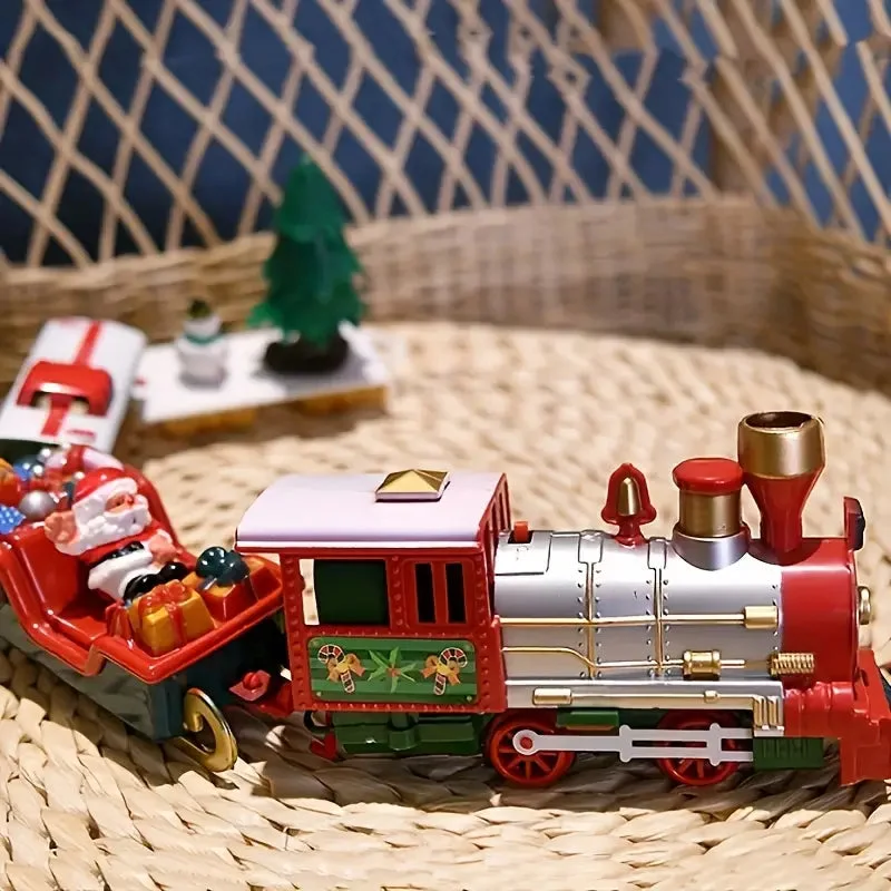 Train Electrique de Noel Festif décorant le sapin