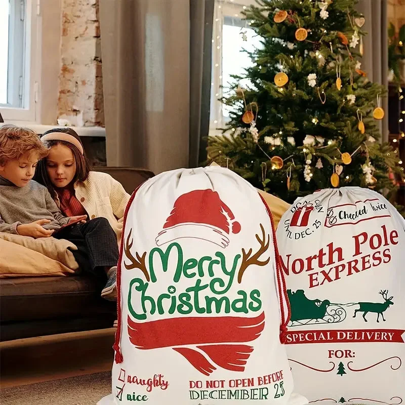 Sac de Noël design postal