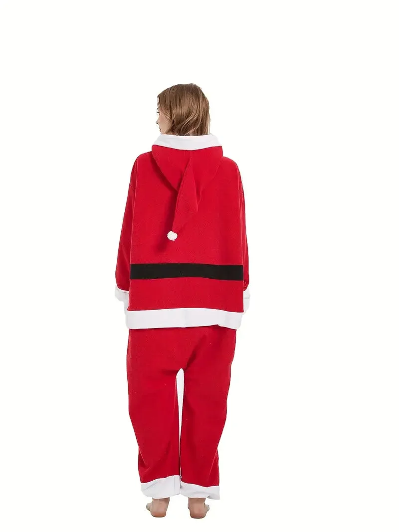 Détails de la Robe Mère Noël Capuche Femme