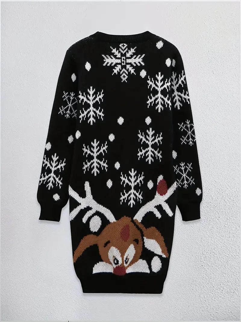 Robe de Noël Noir en polyester
