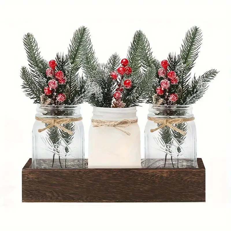 Pot de Conifères pour une Table de Noël Élégante