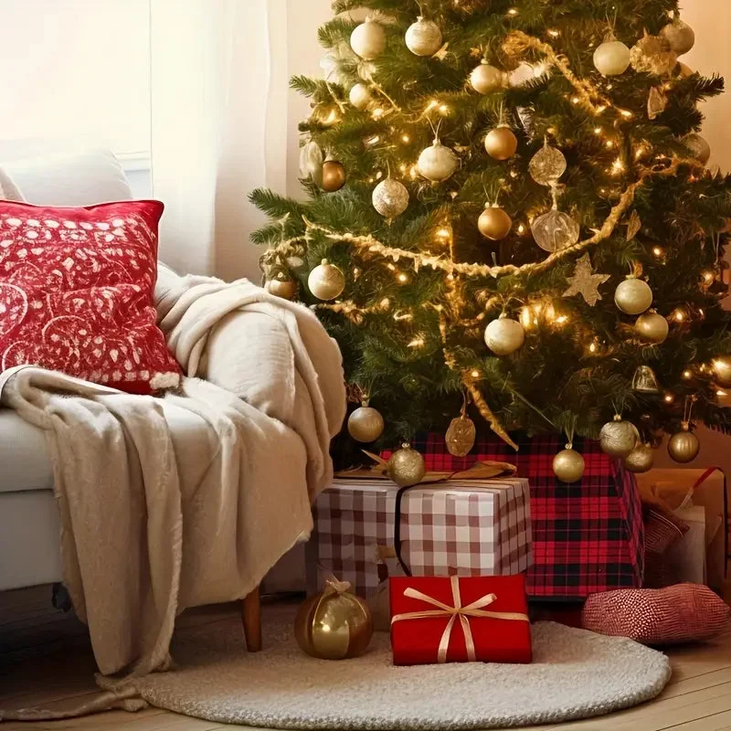 Cache pied sapin en tissu