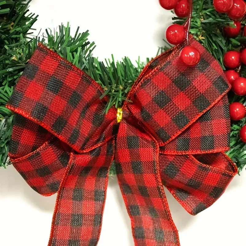 Couronne de Noël Cheminée en Rotin