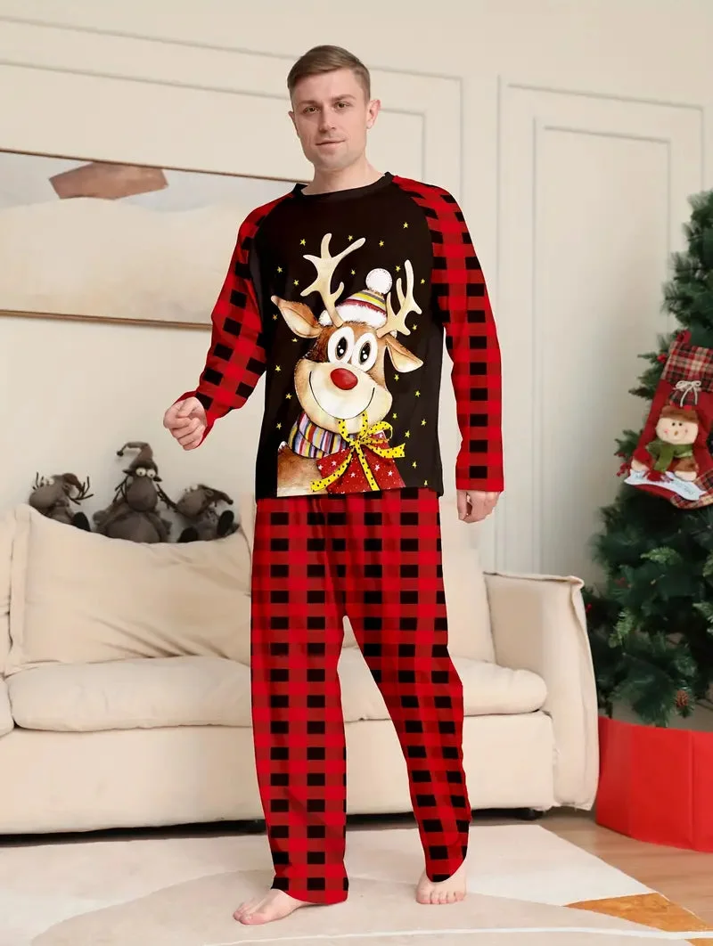 Pyjama Homme avec Renne de Noël en situation