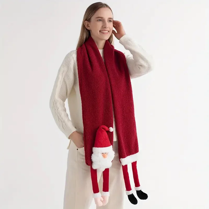 Écharpe Père Noël 3D portée