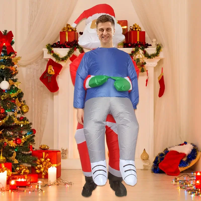 Ambiance festive avec le costume gonflable Père Noël