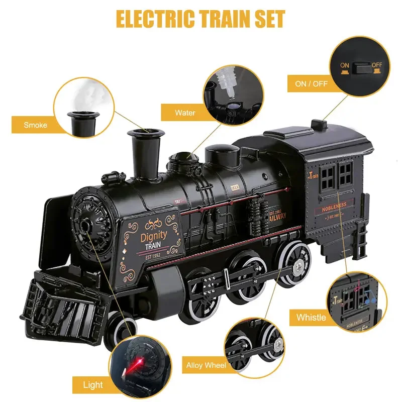 Train Electrique Noir Pour Pied Sapin de Noel – Image 4