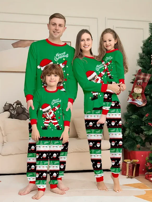 Pyjama Noël Famille Avec Père Noël