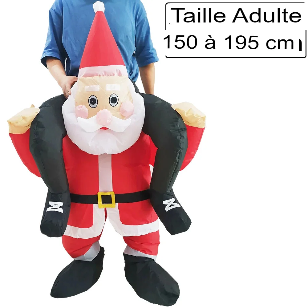 Déguisement Adulte Père Noël Gonflable en Action