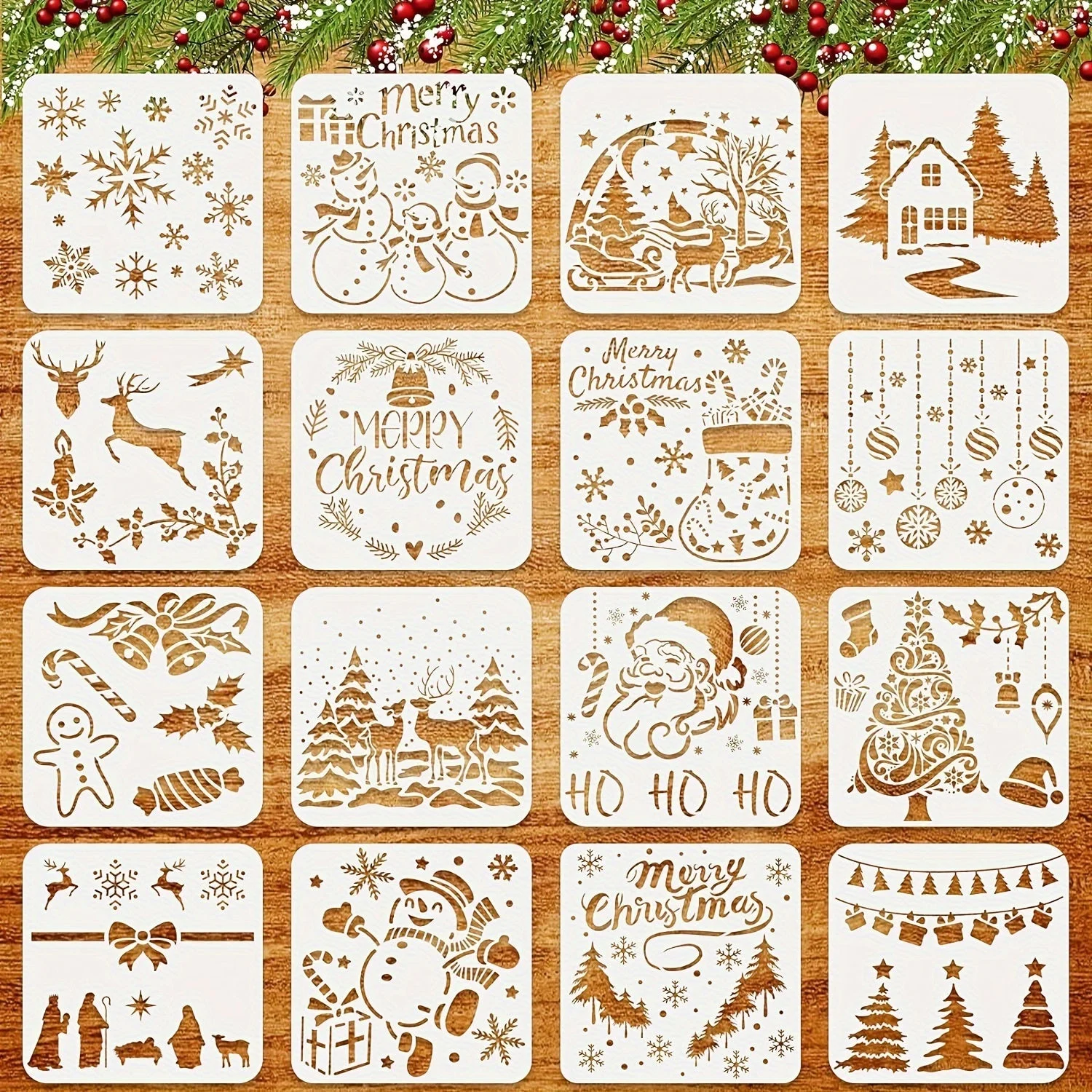 Pochoir Noël Fenêtre