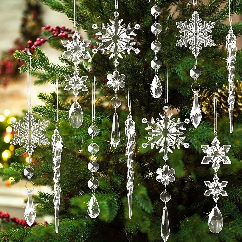 Ornements en verre scintillants