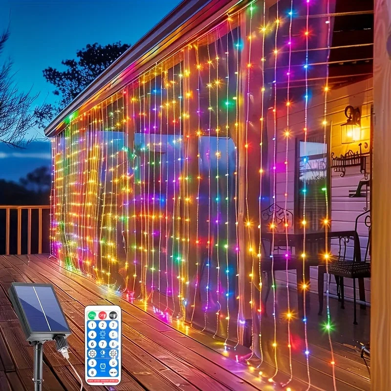 Rideau lumineux Noël solaire