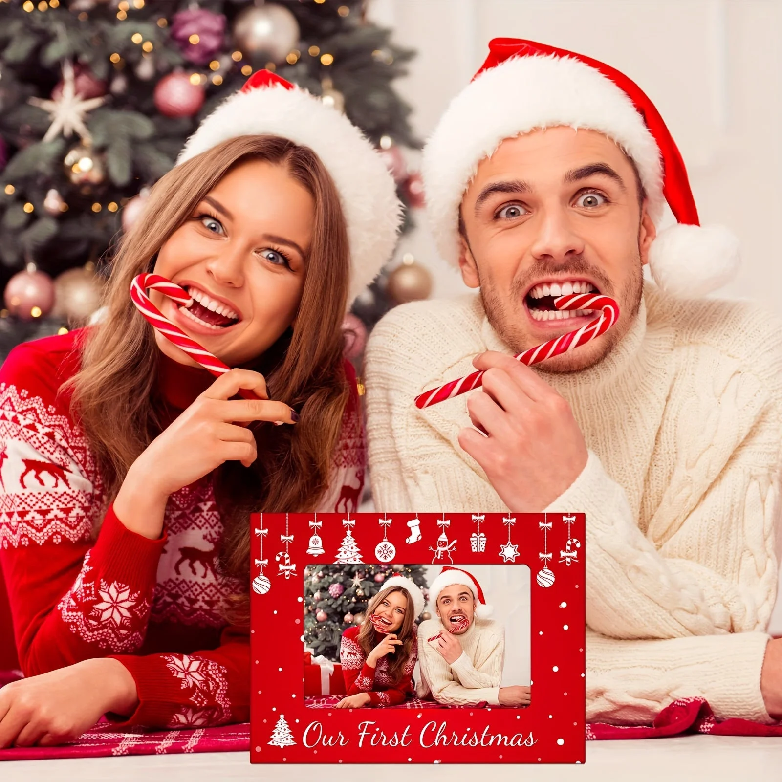 Cadre de Noël Rouge