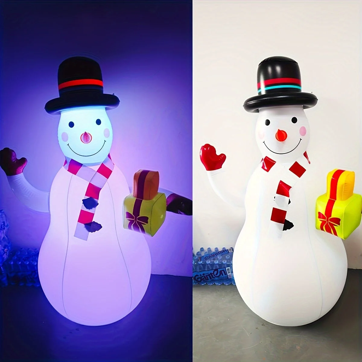 Bonhomme de neige gonflable lumineux