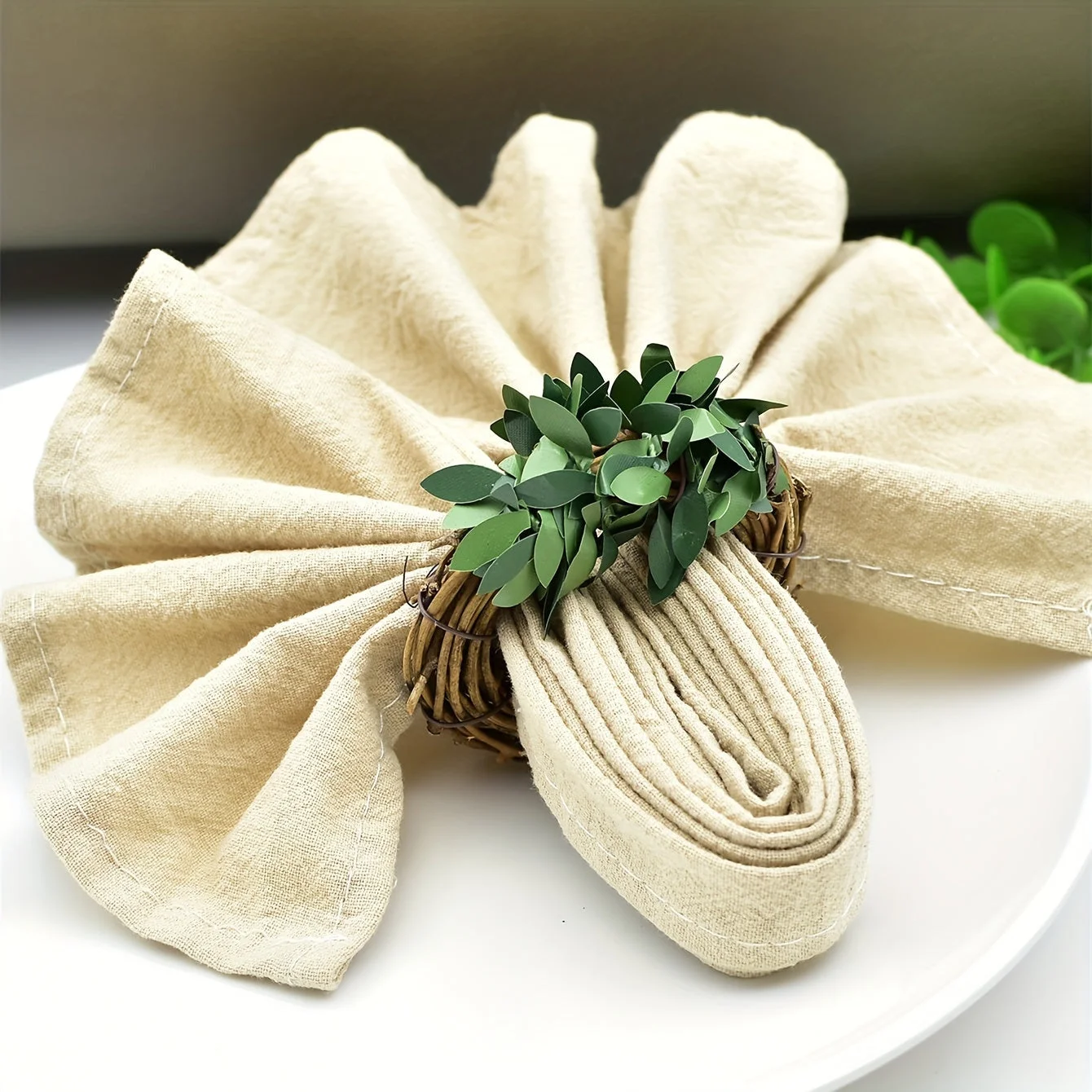 Rond de Serviette en Rotin