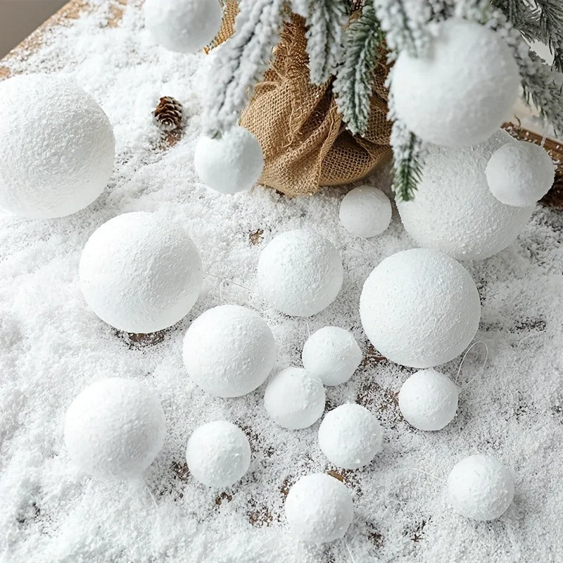Boule de Noel Blanche en Détail