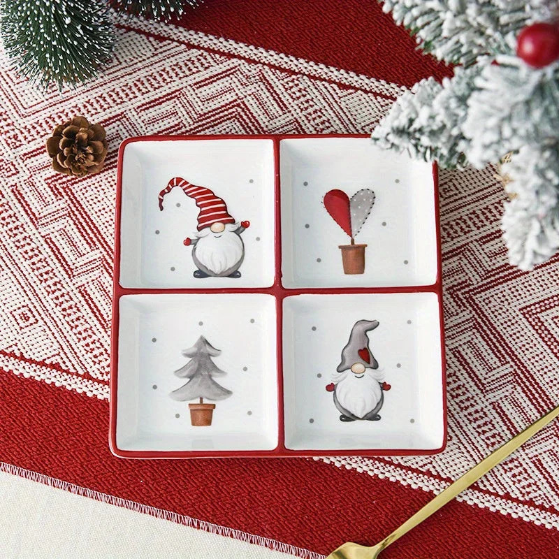 Vaisselle de Noël en Porcelaine avec Gnomes