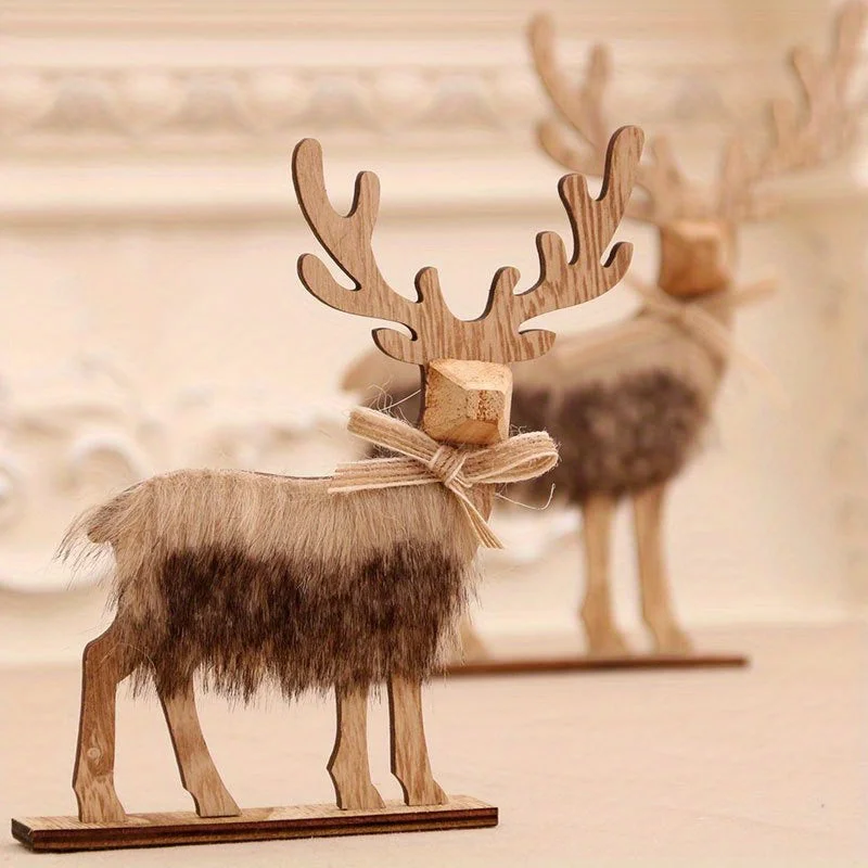 Cerf de Noël en Bois